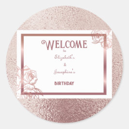 Bronze Erwachsene Doppelschwanz Geburtstag Runder Aufkleber