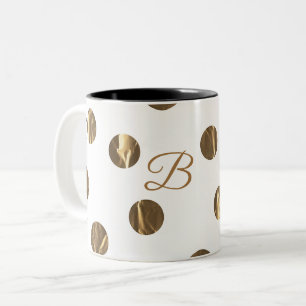 Bronze Falscher Glanz Punkte Modern Trendig Chic Zweifarbige Tasse