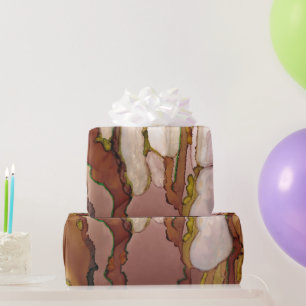 Bronze Fantasie Alkoholtupfer drucken Geschenkpapier