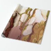 Bronze Fantasie Alkoholtupfer drucken Geschenkpapier (Ungerollt)