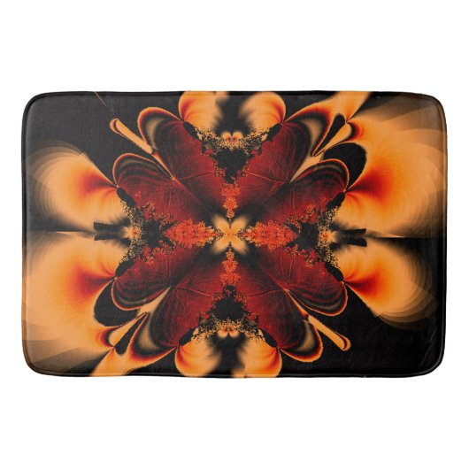 Bronze Feather Fractal Badematte (Vorderseite)