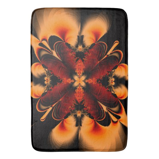 Bronze Feather Fractal Badematte (Vorderseite Vertikal)