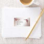 Bronze Floral Gastgeschenk Hochzeit Lip Balm Tube Adressaufkleber (Insitu)