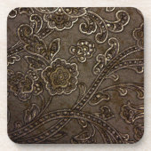 Bronze-Floral-Relief Untersetzer (Vorderseite)