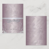 Bronze Foil Silver Ribbon Ferientisch Platzkarte (Vorne/Hinten)