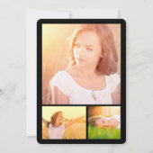 Bronze Foil Stilvolles Graduate Graduate Cap Party Einladung (Rückseite)