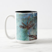 Bronze getippte Libellen Magischer Himmel Zweifarbige Tasse (Links)
