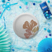 Bronze-Ginkgo-Blätter zum Muster des Silbereffekts Pappteller (Party)