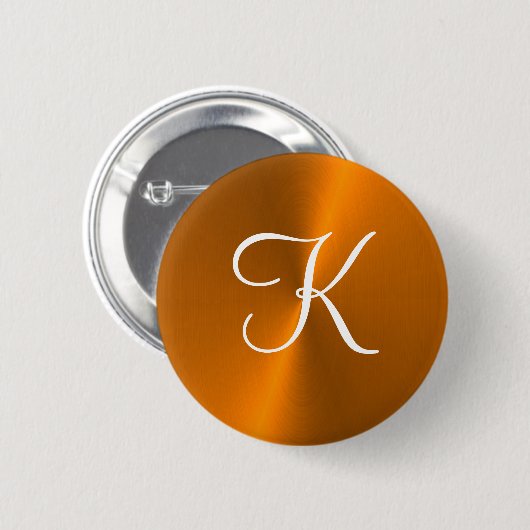 Bronze glänzende Imitate Metal-Monogramm Button (Vorne & Hinten)