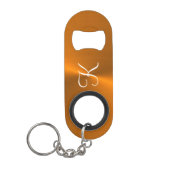 Bronze glänzende Imitate Metal-Monogramm Mini Flaschenöffner (Vorderseite)