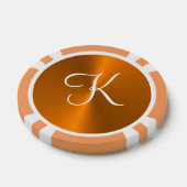 Bronze glänzende Imitate Metal-Monogramm Pokerchips (Einzeln)