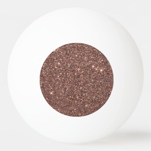Bronze Glitter Sparkles Tischtennisball (Vorderseite)