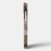 Bronze Glittery Abstrakt Mit Monogramm Case-Mate iPhone Hülle (Rückseite / Links)