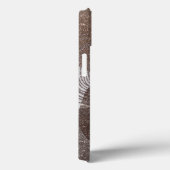 Bronze Glittery Abstrakt Mit Monogramm Case-Mate iPhone Hülle (Rückseite / Rechts)