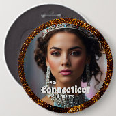 Bronze Glitz-Wettbewerbs-Button-Pin mit individuel Button (Vorne & Hinten)