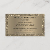 Bronze Glitzer Event Plane Visitenkarte (Rückseite)