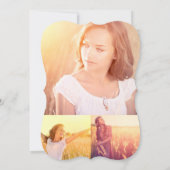 Bronze Glitzer Graduate Cutout Graduation Party Einladung (Rückseite)