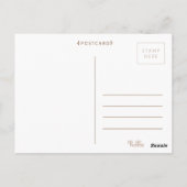 Bronze Glitzer Joy & Peace Christmas Gruß Postkarte (Rückseite)