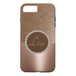 Bronze-Glitzer, Metallic, Kristall, Personalisiert Case-Mate iPhone Hülle