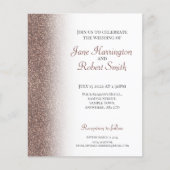 Bronze Glitzer Papier Hochzeitseinladung (Vorderseite)