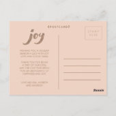 Bronze Glitzer Peach Joy Xmas Foto Frame Postkarte (Rückseite)