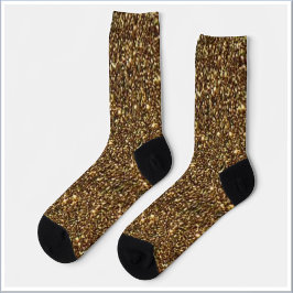 Bronze-Glitzer Socken
