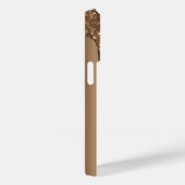 Bronze-Glitzer-Tropfen-Kupfermonogramm Case-Mate iPhone Hülle (Rückseite / Rechts)