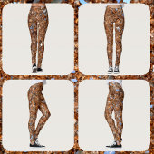 Bronze Glitzy Golden Sparkle Leggings