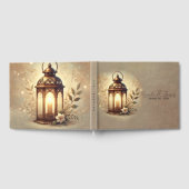 Bronze glühende Laterne Romantische Rustikale Hoch Gästebuch (Voll)