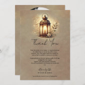 Bronze glühende Laterne Rustikale Hochzeit Vielen Einladung (Vorne/Hinten)