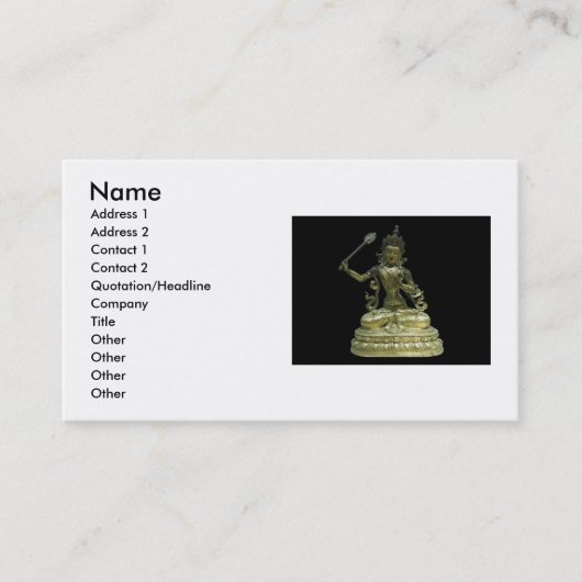 Bronze Goddess Visitenkarte (Vorderseite)