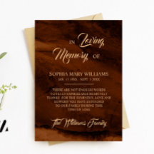 Bronze & Gold Beileid Memory dank Karte