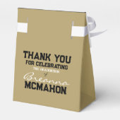 Bronze Gold & Black Abschluss Gefälligkeitsboxen Geschenkschachtel (Rückseite)