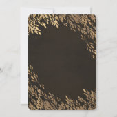Bronze Gold Blätter Braun Chic Rustikale Hochzeit Einladung (Rückseite)