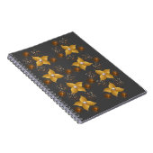 Bronze & Gold-Blumen-Notebook Notizblock (Rechte Seite)