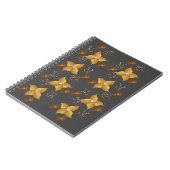 Bronze & Gold-Blumen-Notebook Notizblock (Linke Seite)