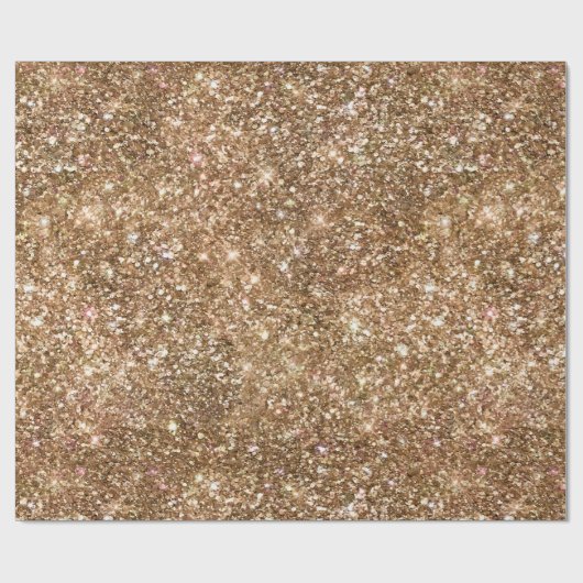 Bronze-Gold-Confetti Geschenkpapier (Flach)