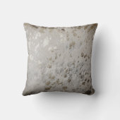 Bronze Gold Cowhide Print Metallic Throw Kissen (Rückseite)