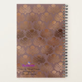 Bronze Gold Geometric Design Business Planner Planer (Rückseite)