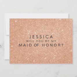 Bronze Gold Glitzer Trauzeugin Request Cards Einladung