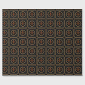 Bronze-Gold-Lilie Geschenkpapier (Flach)