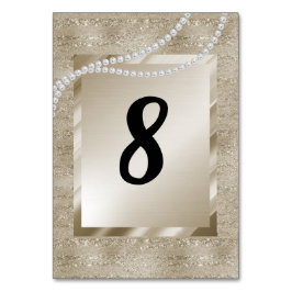 Bronze Gold MODERN TISCHNUMMER PEARL