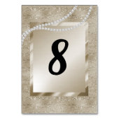 Bronze Gold MODERN TISCHNUMMER PEARL (Vorderseite)
