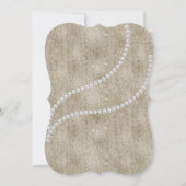Bronze Gold Sparkle Pearl ELEGANT CLASSY WEDY Einladung (Rückseite)