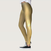 Bronze Golden Pewter Glühen Chic Glam Gold Leggings (Links)