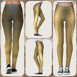 Bronze Golden Pewter Glühen Chic Glam Gold Leggings