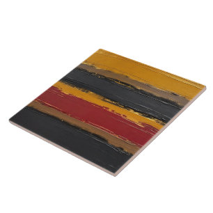 Bronze, Goldocker, Marsala und Holzkohle Fliese