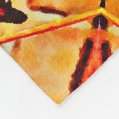 Bronze, Goldrot und lila Kolibri Fleecedecke (Ecke)