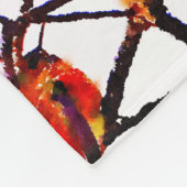 Bronze, Goldrot und lila Kolibri Fleecedecke (Ecke)