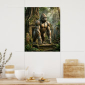 Bronze Gorilla Tempel Poster (Küche)